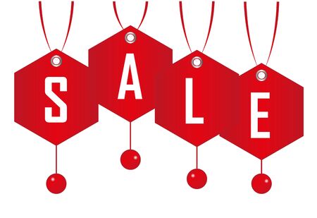 Christmas Sale tags backgroundのイラスト素材
