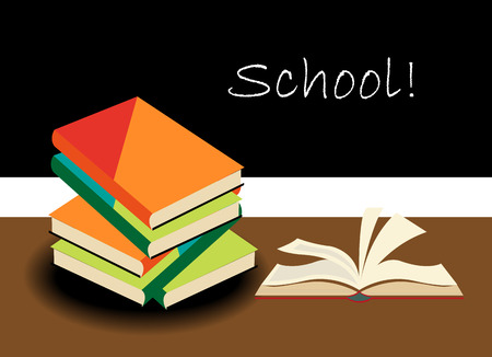 school books backgroundのイラスト素材