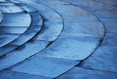 Marble tiles with a circular dispositionの写真素材