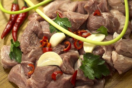 Beef meat. It's time to cook dinner.の写真素材