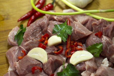 Beef meat. It's time to cook dinner.の写真素材