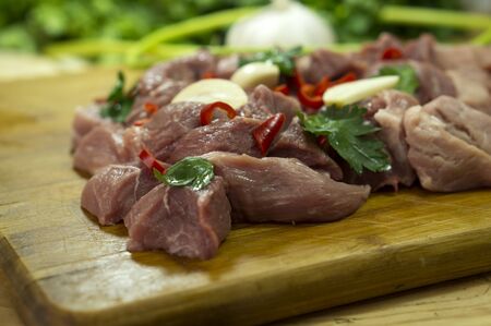 Beef meat. It's time to cook dinner.の写真素材