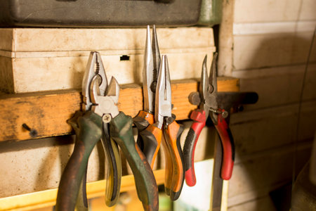 old master tool for metal on the desktop in the metal workshopの写真素材