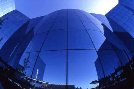 building with front of glass