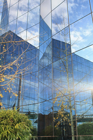 building with front of glass