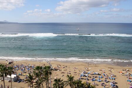 beach Las Canteras,Las Palmas,Gran Canaria,Spainの写真素材