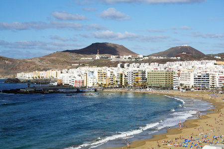 beach Las Canteras,Las Palmas,Gran Canaria,Spainの写真素材