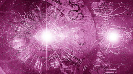 Astrology Horoscope Pattern Texture Background , Graphic Designの写真素材
