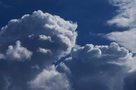 Beautiful Clouds and blue sky texture backgroundの写真素材