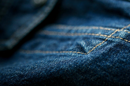 Jeans denim texture close up , focus only one point , soft blured background wallpaperの写真素材