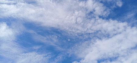 Clouds on the blue sky nature with space background wallpaperの写真素材