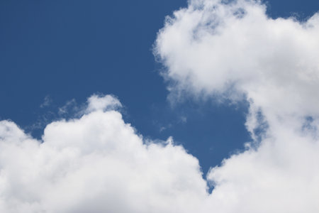 blue sky background with white clouds.Sky clouds.Sky with white clouds.の写真素材