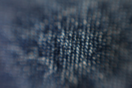abstract background of black and blue fabric texture, macro photo.