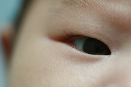 Baby eye close upの写真素材