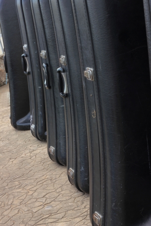 Carrying the instrument の写真素材