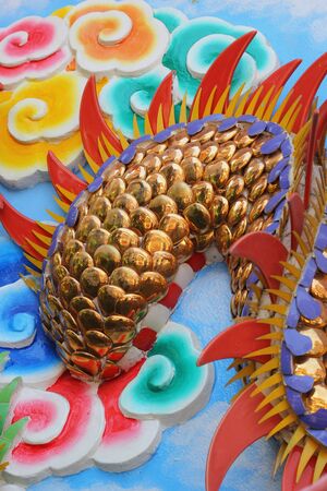 Sculpture - dragons - patterned の写真素材