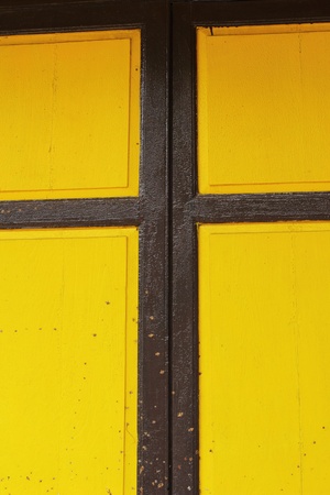 Wall wood yellow - brown.の写真素材