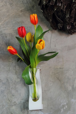 Plastic flowers.の写真素材