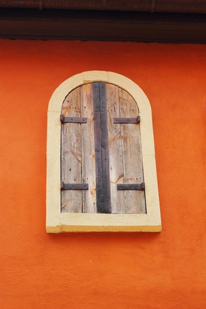 Vintage building with windowsの写真素材