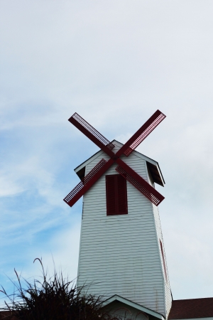 Beautiful wind mill landscapeの写真素材