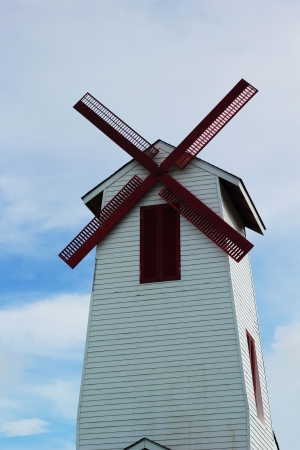 Beautiful wind mill landscapeの写真素材