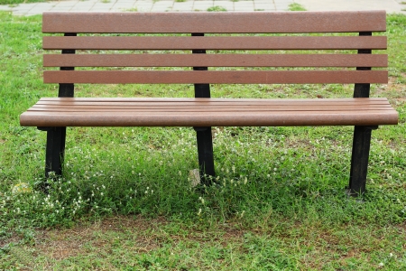 Long chair in the park.の写真素材