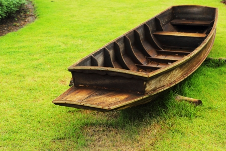 Rowing on the grass.の写真素材