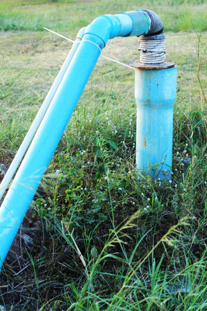 Water pipes blue.