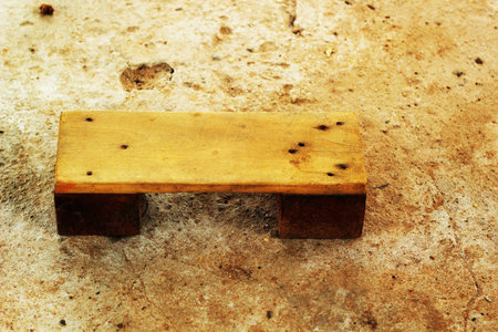 Small wooden chair.