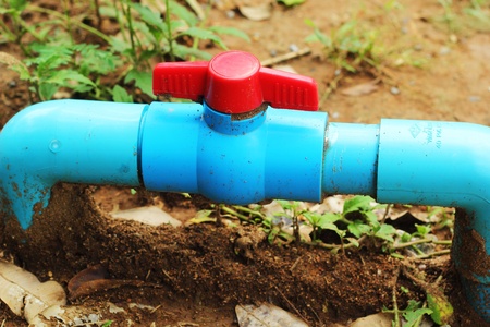 Pipe pvc - rotating valve.の写真素材