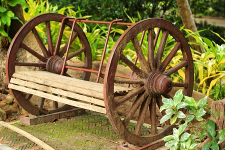 Bench in the parkの写真素材