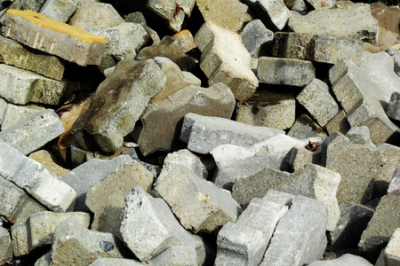 Gray brick for construction background textureの写真素材