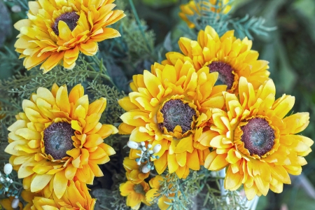 Beautiful chrysanthemum of artificial flowersの写真素材