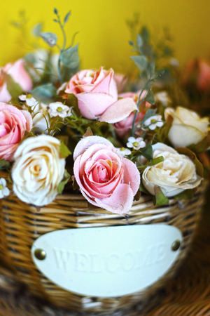 Beautiful rose of artificial flowersの写真素材
