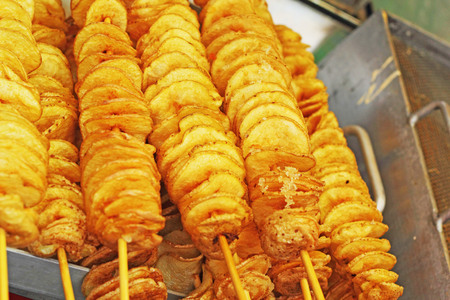 Potato chips on the Korean market の写真素材