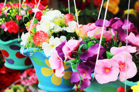 Beautiful of artificial flowersの写真素材