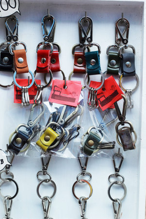 Shop Keychain handmade - on white background