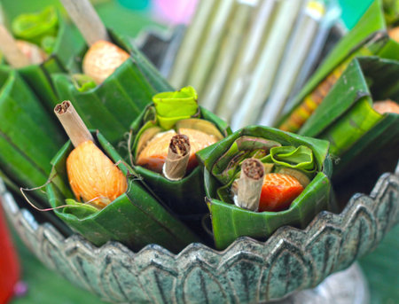 Betel palm in the marketの写真素材