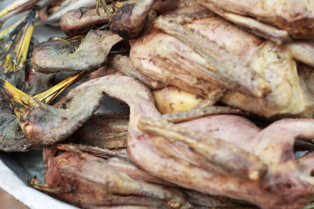 Egret boil for sale at the market.の写真素材