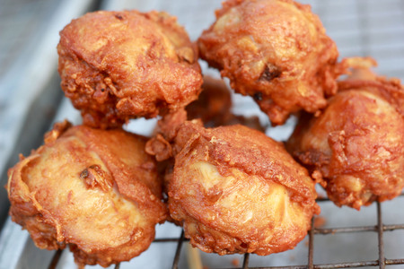 Close up of fried chickenの写真素材