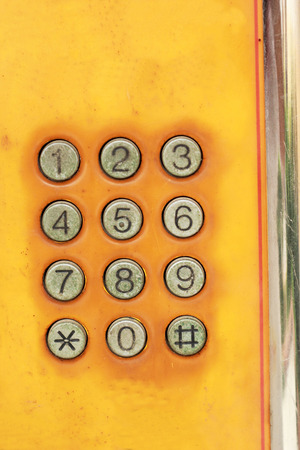 close up of vintage telephoneの写真素材