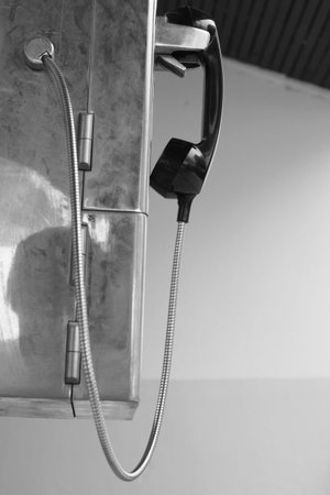close up of vintage telephone