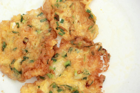 Fried  eggs in asia market