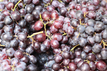 Fresh grapes on the market