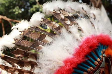 native american indian chief headdressの写真素材