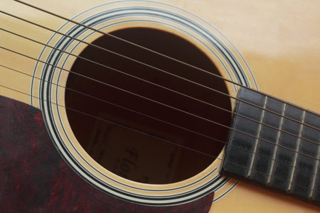 close up of the guitarの写真素材