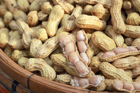 Peanut in the market on sale