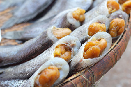 Fresh fish in the market.の写真素材