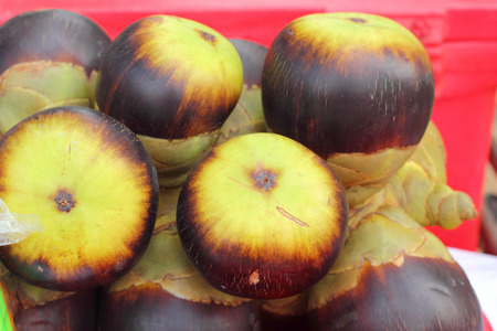 Asian palmyra palm -sugar palm in the marketの写真素材