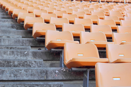 Stadium seats for visitors some sport or footballの写真素材